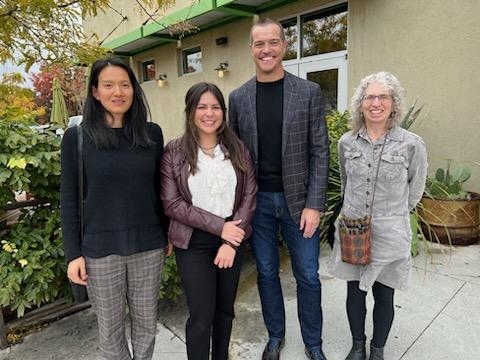 Left to Rigt: Associate Professor Jingjing Wang, Celeste Lucero, Ryan Mummert, and Economics Chair Melissa Binder